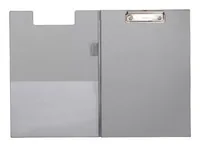 Maul Dokumentenhalter mit Folienüberzug und Deckel Silber - Typ: Schreibplatte - Medienformat: A4 - Detailfarbe: Silber