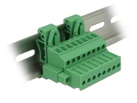 Delock Hutschiene/DIN Rail Terminalblock 8Pin - Detailfarbe: Grün - Montage: DIN-Rail