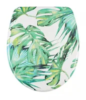 diaqua® Toilettensitz Nice Greenery Grün/Weiss - Detailfarbe: Grün - Weiss - Breite: 38 cm - Länge: 46 cm