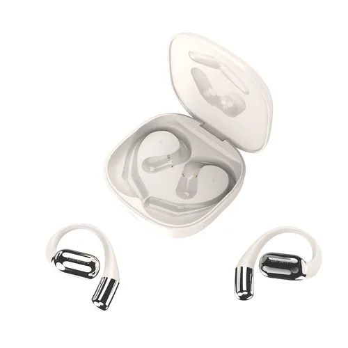 4smarts Open-Ear Bluetooth Kopfhörer SkyBuds AI Screen, beige