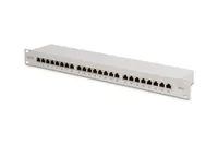 DIGITUS Patchpanel 1HE 24-Port Cat6 geschirmt grau