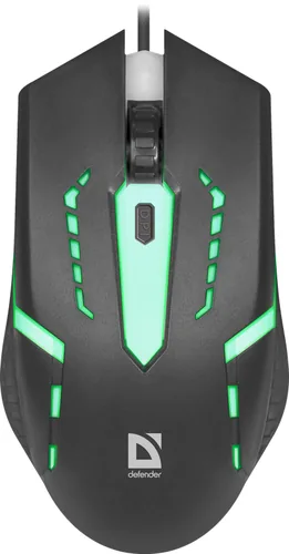 Defender FLASH MB-600L mouse Gaming Ambidextrous USB Type-A Optical 1200 DPI