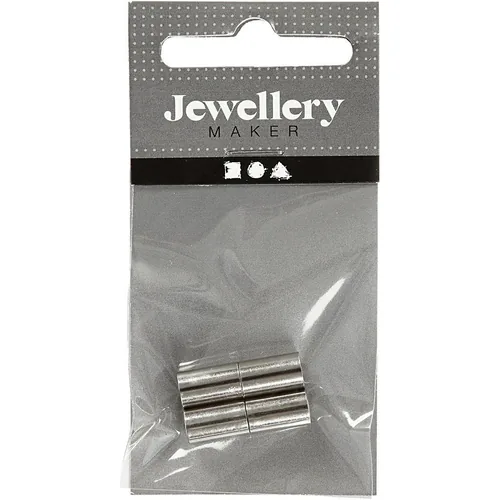Creativ Company Verschluss Magnet, Lochgrösse: 5 mm, versilbert, 2 Stk. - Detailfarbe: Silber - Material: Kupfer - Verpackungseinheit: 2 Stück - Verschlussart Schmuck: Magnetverschluss