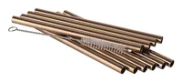APS Strohhalm 11er-Set, 15 cm, Copper-Look - Materialtyp: Metall - Material: Edelstahl - Packungsgrösse: 10 Stück - Detailfarbe: Kupfer - Länge: 15 cm