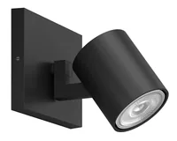 Philips Aufbauspot Runner 1 x GU10, 20W, Schwarz - Leuchten Kategorie: Aufbauleuchte - Betriebsart: Netzbetrieb - Lampensockel: GU10 - Farbtemperatur Kelvin: Je nach Leuchtmittel - Gesamtleistung: 20 W - Farbwiedergabeindex CRI: 80