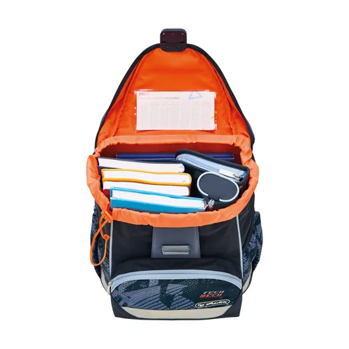 Herlitz Schulthek-Set UltraLight Plus TechMech 16 l - Altersempfehlung ab: 6 Jahren - Wasserabweisend: Ja - Detailfarbe: Blau - Gewicht: 750 g - Volumen: 16 l - Motiv: Diverse
