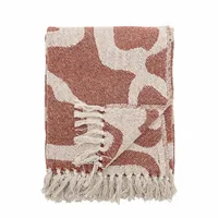 Bloomingville 82066531 throw blanket 130 x 160 cm Cotton, Polyester, Viscose, Wool Brown