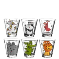 Leonardo Kindertasse Bambini Tiermotiv, 215 ml, 6 Stück - Art: Kindertasse - Materialtyp: Glas - Material: Glas - Eigenschaften: Keine Eigenschaft - Detailfarbe: Mehrfarbig - Spülmaschinenfest: Ja