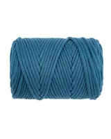 Glorex Wolle Makramee Cord gewebt 85 m x 5 mm, 500g, Türkis - Packungsgrösse: 1 Stück - Länge: 85 m - Material: Polyester - Baumwolle - Viskose - Detailfarbe: Türkis - Waschbar bei: 40 °C - Nadelstärke: 7 mm - 9 mm
