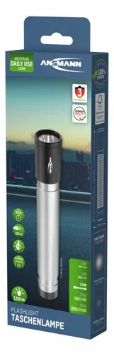 Ansmann Taschenlampe Daily Use 150B - Einsatzbereich: Reisen - Outdoor & Camping - Wandern - Betriebsart: Batteriebetrieb - Leuchtmittel: LED - Wasserfest: Ja - Leuchtweite: 101 m - Max. Laufzeit: 20 h