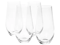 FURBER Trinkglas 580 ml, 4 Stück - Glas Typ: Trinkglas - Material: Kristallglas - Detailfarbe: Transparent - Höhe: 15.5 cm - Verpackungseinheit: 1 Stück - Volumen: 580 ml