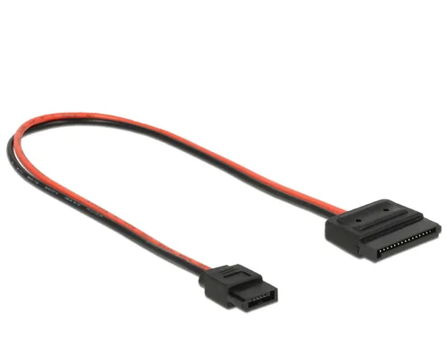 Delock Stromkabel Slim-SATA – SATA 24 cm - Kabeltyp: Adapterkabel - Stromanschluss Seite A: SATA - Winkelstecker: Nein - Stromanschluss Seite B: Slim-SATA - Kabellänge: 24 cm