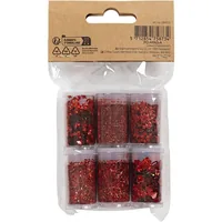 Creativ Company Glitzerset Rot, 6 x 5 g - Detailfarbe: Rot - Set: Ja