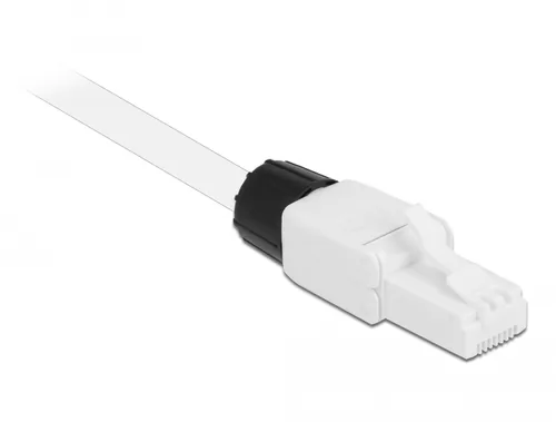 Delock Stecker RJ45 Cat.6 UTP werkzeugfrei 1 Stück, Weiss - Kabelschirmung: UTP - Montageart: RJ45 Werkzeugfrei (Feldkonfektion) (Draht) - Kabelart: Verlegekabel (Draht) - Detailfarbe: Weiss - Leiterquerschnitt AWG: 22 - 23 - 24 - Verpackungseinheit: 1 St