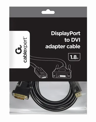 Gembird CC-DPM-DVIM-6 video cable adapter 1.8 m DisplayPort DVI Black