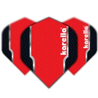 Karella Flights Karella Fighter Rot, 3 Stück - Stärke: 100 µm - Flight Form: Standard