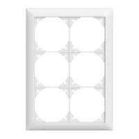 Feller EDIZIOdue Abdeckrahmen 2 x 3, weiss - Anzahl Einheiten: 6 - Serie: EDIZIOdue - Typ: Abdeckrahmen