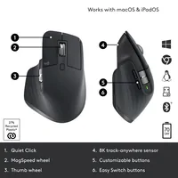 Logitech Master Series MX MASTER 3S ergonomisch graphite