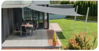 Windhager Sonnensegel 500 cm, Quadratisch, Grau - Tiefe: 500 cm - Breite: 500 cm - Detailfarbe: Grau - Form: Eckig