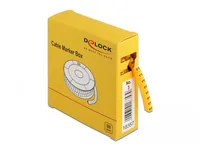 Delock Kabelkennzeichnung Nr.3, gelb, 500 Stück - Produkttyp: Kabelbeschriftung - Ausstattung Kabelmanagement: Befestigungsclip - Verpackungseinheit: 500 Stück - Material: PVC - Detailfarbe: Gelb