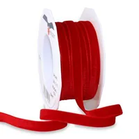 Pattberg Geschenkband Samt 10 mm x 15 m, Rot - Breite: 10 mm - Länge: 15 m - Verpackungseinheit: 1 Stück - Detailfarbe: Rot - Band-Art: Geschenkband
