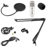 Vonyx Kondensatormikrofon CMS320S - Typ: Einzelmikrofon - Bauweise: Desktop - Anwendungsbereich: Gesang & Sprache - Voice-Chat / Gaming - Wandlerprinzip: Kondensator - Richtcharakteristik: Niere - Umschaltbare Richtcharakteristik: Nein
