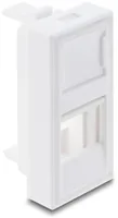 Easy 45 H-Modulblende für Keystone Modul 1 Port mit Staubschutzklappe 22,5 x 45 mm weiß