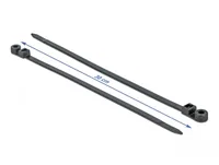 Delock Kabelbinder mit Befestigungsöse L 300 x B 7,6 mm schwarz 10 Stück