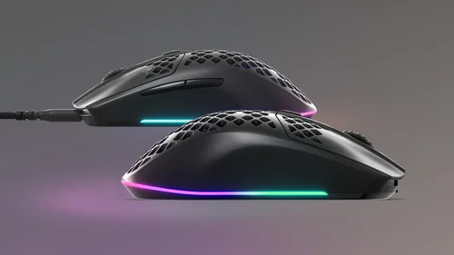 Steel Series Gaming-Maus Aerox 3 Schwarz - Maus Features: Spritzwassergeschützt - Programmierbare DPI-Einstellung - Staubgeschützt - RGB-Beleuchtung - Daumentaste - Beleuchtung - Bedienungsseite: Rechtshänder - Detailfarbe: Schwarz matt - Schwarz - Gewich