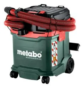 Metabo Akku-Nass-/Trockensauger AS 36-18 M 30 PC-CC Solo - Motorleistung: 0 W - Staubbehältervolumen: 30 l - Gewicht: 10.3 kg - Schlauchlänge: 3.2 m - Gerätesteckdose: Ja - Blasfunktion: Ja
