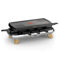 Tefal Racletteofen Gourment RE610D 8 Personen - Anzahl Personen: 8 - Funktionen: Antihaftbeschichtung - Beleuchteter Ein-/Aus-Schalter - Grill - Kaltzone als Pfännchenablage - Raclette - Connect-System: Nein - Grillplatte: Titan - Pfännchenablage: Ja