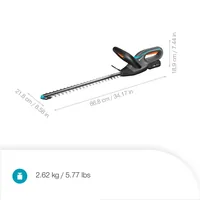 GARDENA Akku-Heckenschere EasyCut 45 Ready-To-Use Set - Ausstattung: Mit Akku & Ladegerät - Betriebsart: Akkubetrieb - Akkusystem: Bosch 18 V POWER FOR ALL - Schwertlänge: 45 cm