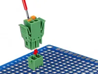 Terminalblock Set für Platine 2 Pin 3,81 mm Rastermaß vertikal