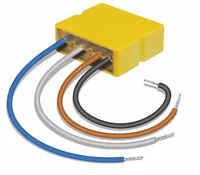 digitalSTROM Licht Tasterklemme Dimmer GE-TKM300 150 W - Detailfarbe: Gelb - Protokoll: digitalSTROM - Produkttyp: Dimmaktoren - Beschattung - Beleuchtung - Sicherheit - All-in-One - Heizungssteuerung - Systemkommunikation: Powerline - System-Kompatibilit