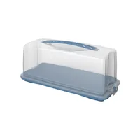 Rotho Cakebutler Fresh Blau/Transparent - Produkttyp: Cakebutler - Materialtyp: Kunststoff - Material: Polypropylen (PP) - Detailfarbe: Transparent - Blau - Anzahl Etagen: 1 × - Stapelbar: Nein