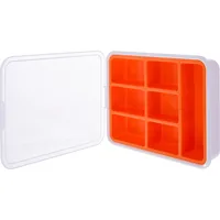 InLine Small Components Box, 7 compartments, 180x140x40mm, orange