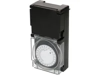 Max Hauri Zeitschaltuhr IP55 24 h Mechanisch - Montage: Zwischenstecker - Kürzeste Schaltzeit: 15 min - Anwendungsbereich: Outdoor - Indoor - Anzahl Schaltpunkte: 24 - Funktionsweise Zeitschaltuhr: Mechanisch - Funktionen: Dauerbetrieb Ein/Aus