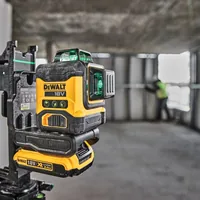 DEWALT Akku-Linienlaser 18 V, 3x 360 °, 40 m - Produktkategorie: Linienlaser - Schnittstellen: Keine - Reichweite: 40 m - Messgenauigkeit: 3 mm