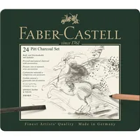Faber-Castell PITT matita a carboncino 24 pz Antracite
