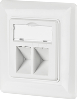 EFB Netzwerkdose 2-fach für Keystones, Weiss, RAL 9003