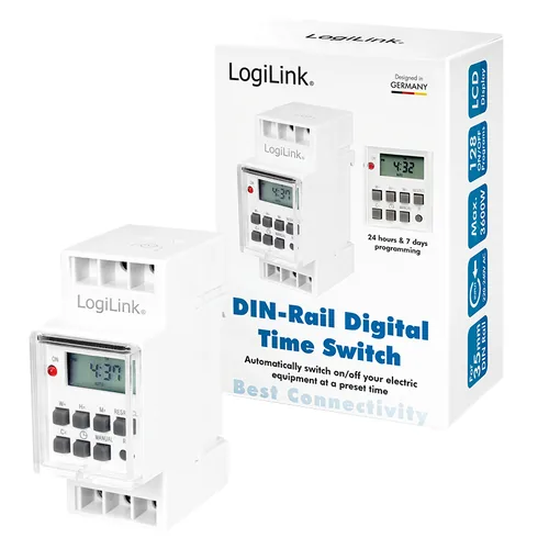 Logilink Zeitschaltuhr, digital zur Hutschienenmontage