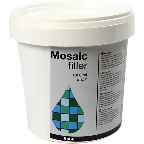Creativ Company Fugenmasse für Mosaik 1000 ml Füller, Schwarz - Breite: 0 mm - Länge: 0 mm - Verpackungseinheit: 1 Stück - Material: Acryl - Detailfarbe: Schwarz