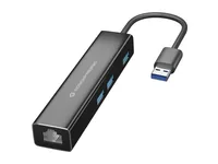 Conceptronic DONN07BA 3-Port-USB-Hub mit Gigabit-Netz