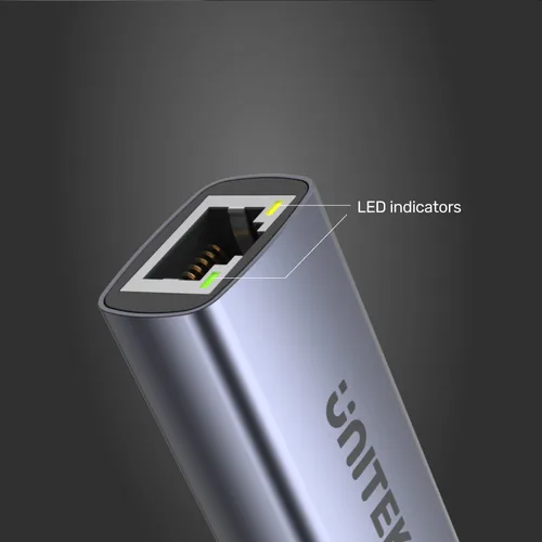 Unitek USB-C - RJ45 adapter, 1GBPS, PD 100W