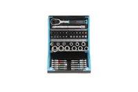 SmartCase Bit-Satz 2200SC-2, 50-teilig (schwarz/blau, 1/4"", mit Umschaltknarre)