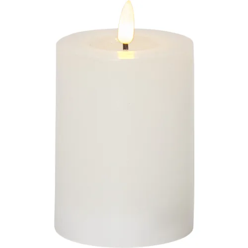 Star Trading LED-Kerze Flamme Flow, Ø 7.5 x 12.5 cm, Weiss - Betriebsart: Batteriebetrieb - Fernbedienung: Nein - Aussenanwendung: Nein - Höhe: 12.5 cm - Timerfunktion: Ja - Set: Nein