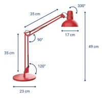 MAUL MAULstudy lampada da tavolo E27 6,4 W LED D Rosso