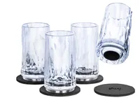 Silwy Magnet-Kunststoffgläser, 4er-Set, 40 ml - Produkttyp: Glas - Material: Kunststoff - Biologisch abbaubar: Nein - Zertifikate: Keine Zertifizierung - Set: Ja - Zusammenklappbar: Nein