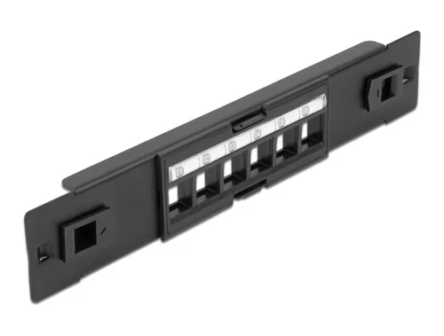 Delock Patchpanel 10? Keystone 6-Port 10 Rack - Montage: 10 Rack - Anzahl Ports: 6 - Patchpaneltyp: Keystone - Patchpanel Cat: Leerpanel