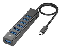 ONIT F01257 interface hub USB 3.2 Gen 1 (3.1 Gen 1) Type-C 5000 Mbit/s Black